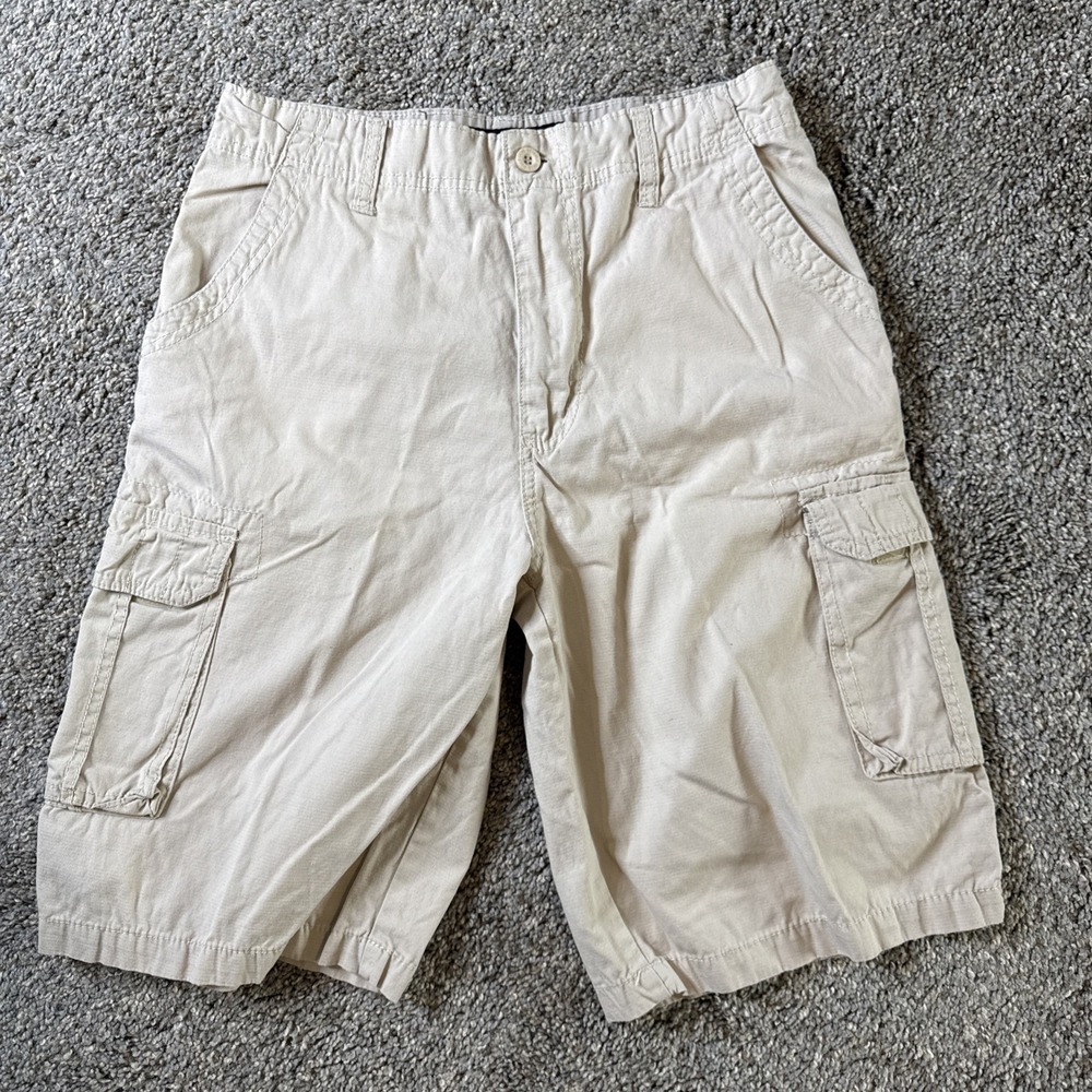 Beverly Hills Polo Club Men's Shorts Flat Front Beige Size‎ 30
